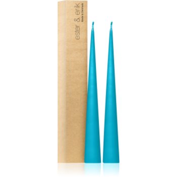ester & erik cone candles turquoise (no. 56) lumanare - imagine 2